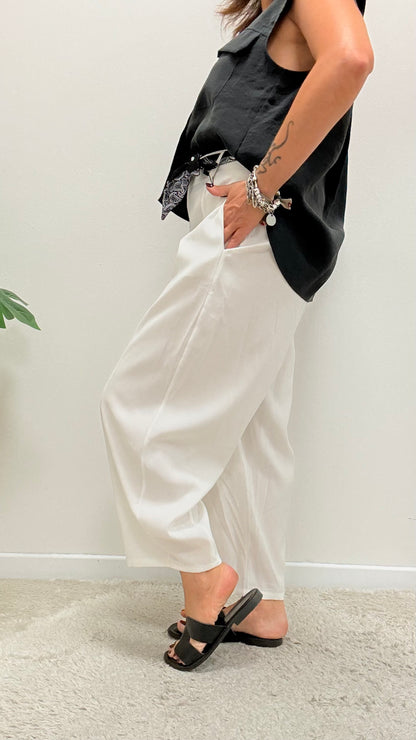 Pantaloni Cupro bianco Extasy