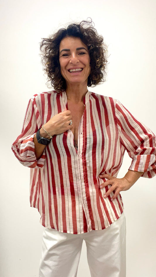 Camicia Righe Rosse HaveOne