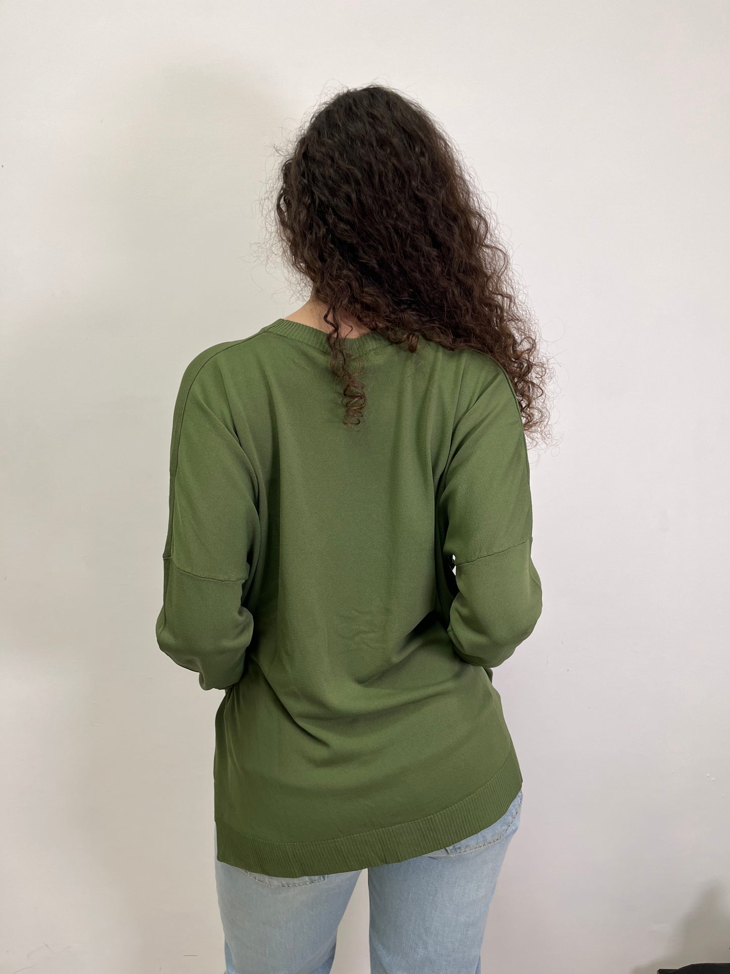 Maglia verde in filo Susy Mix