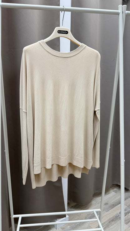 Maglia beige in filo Susy Mix