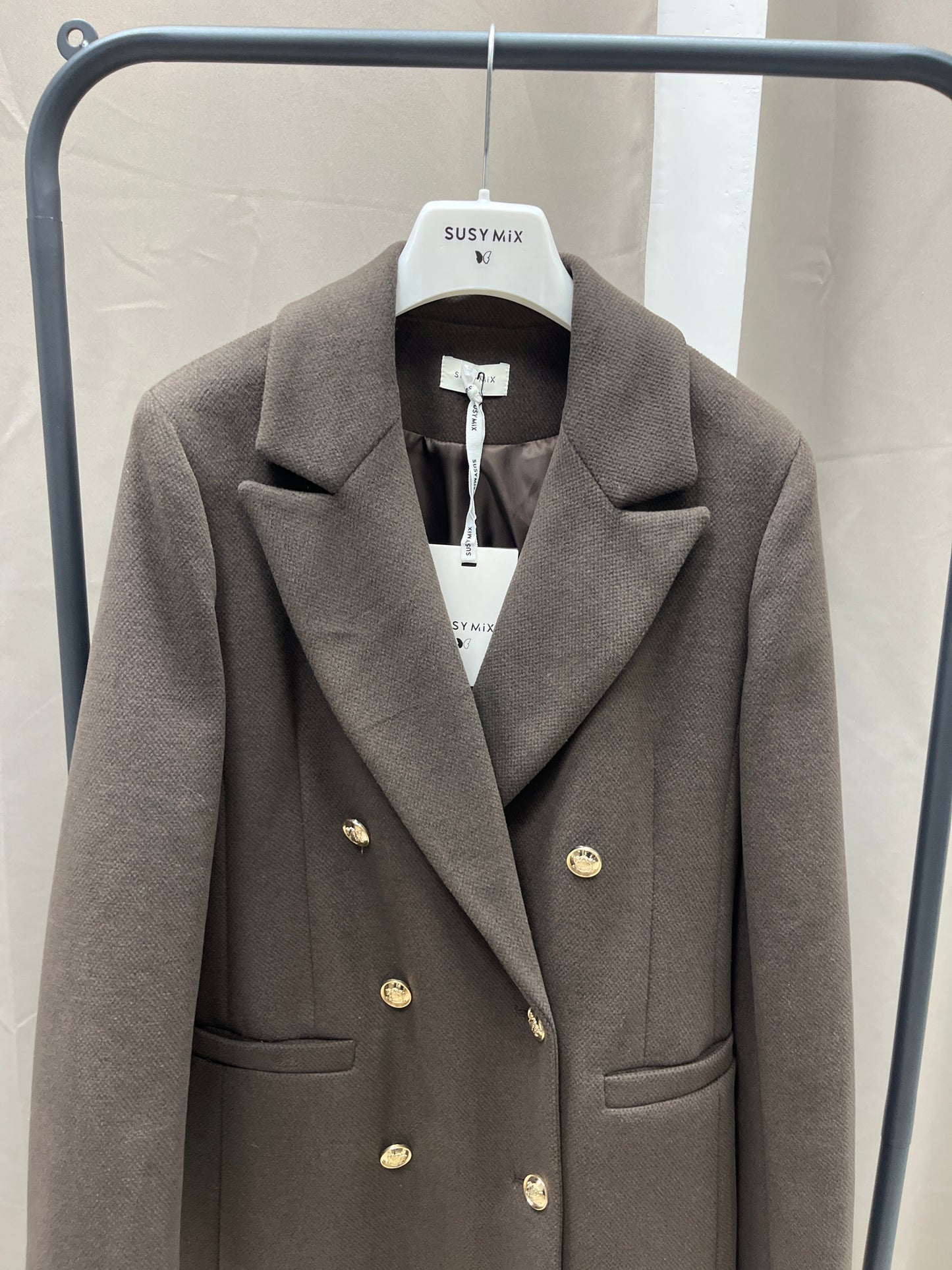 Cappotto Doppio Petto Moro Susy Mix