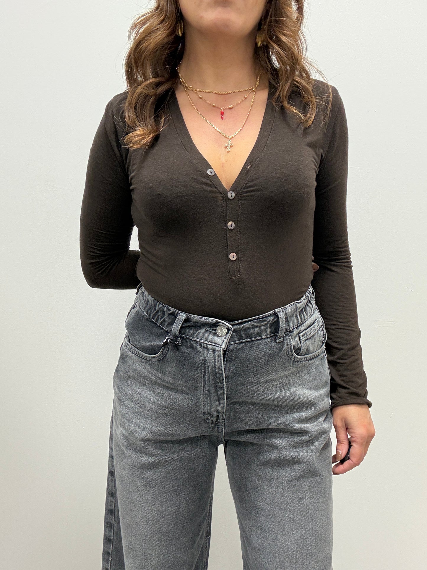 Maglia Serafino moro cashmire Haveone