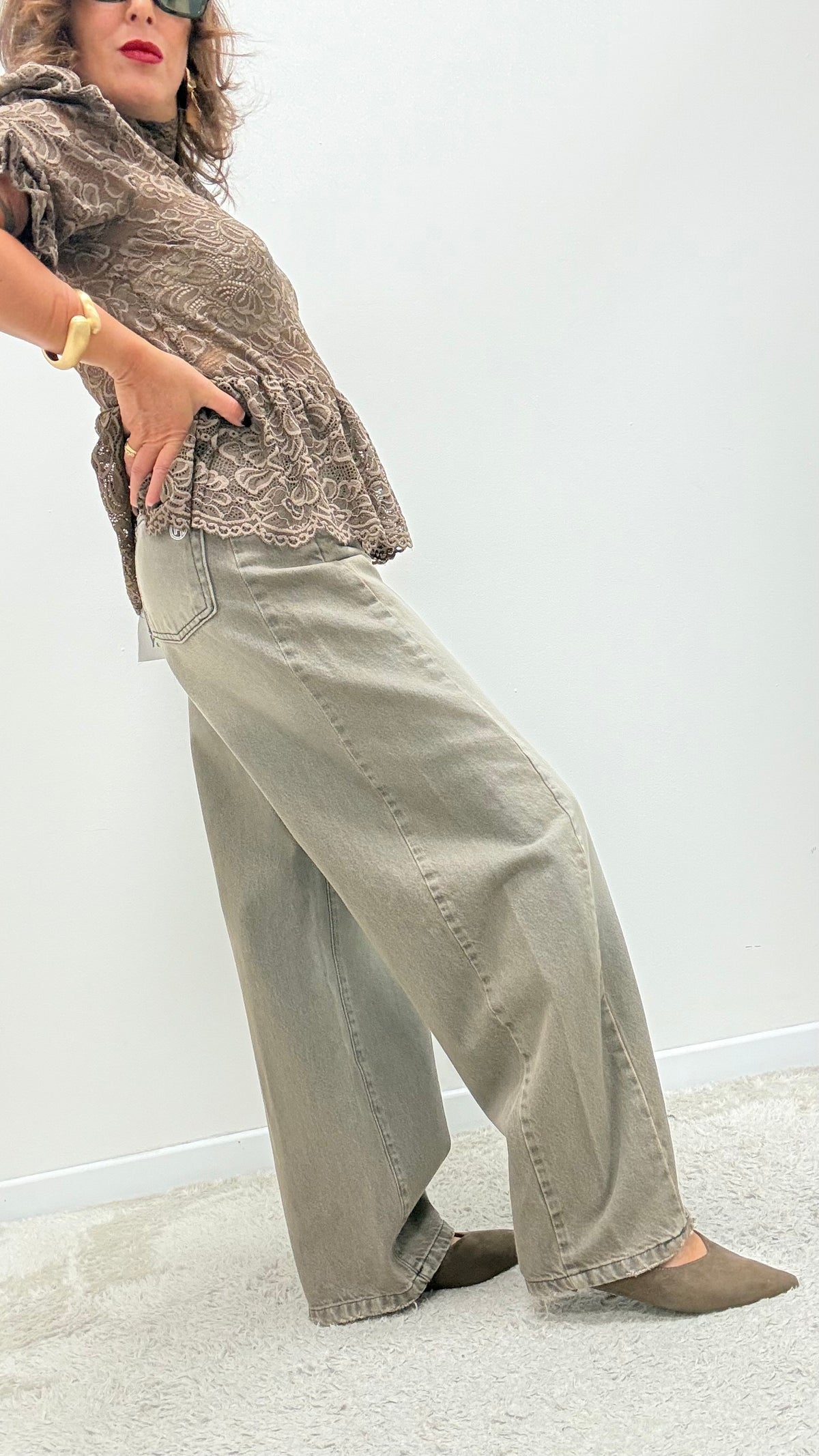 Jeans Lucy semi Barrell fango sabbiato Haveone PLS-R125