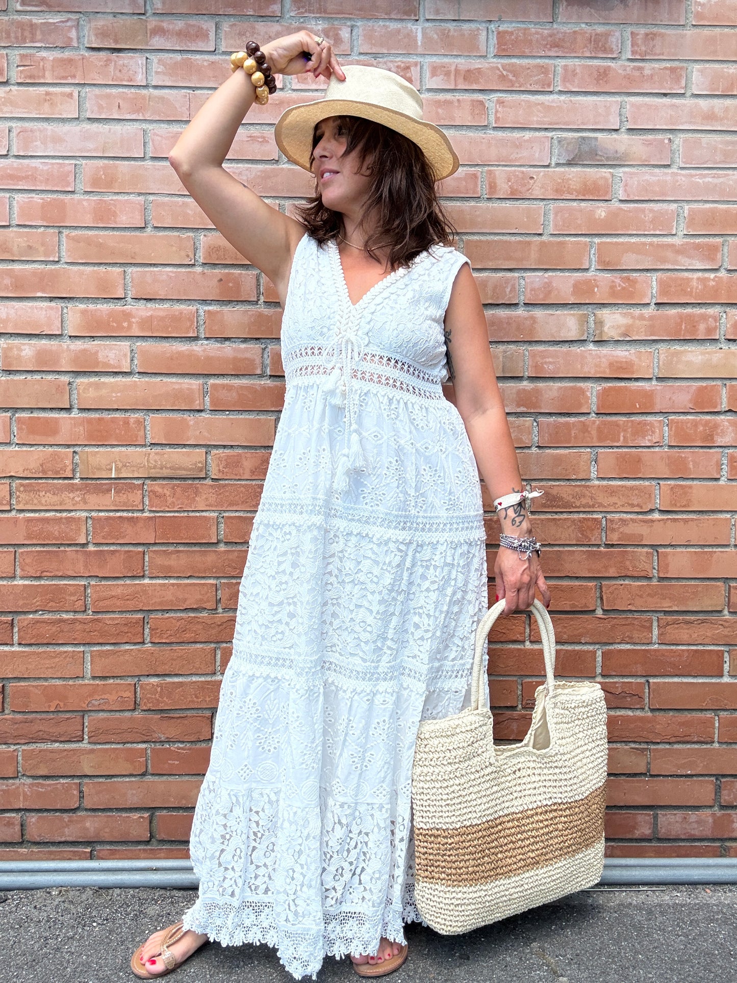 Abito pizzo a balze Susy Mix