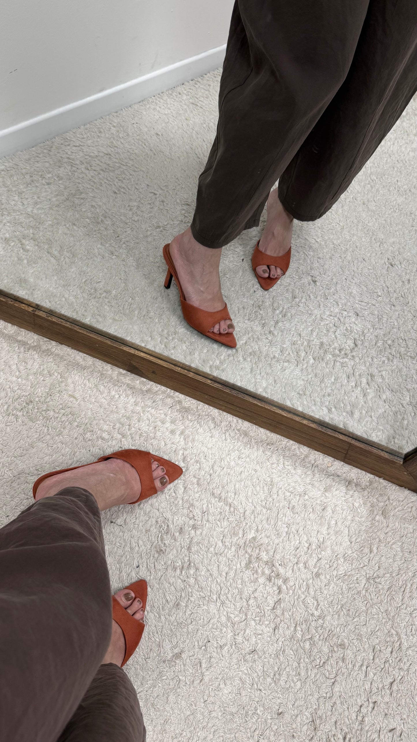 Ciabatta mules orange Memoire