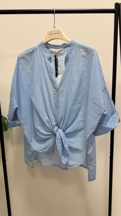 Camicia Mussola di Cotone Azzurra HaveOne
