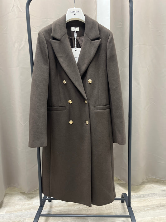 Cappotto Doppio Petto Moro Susy Mix