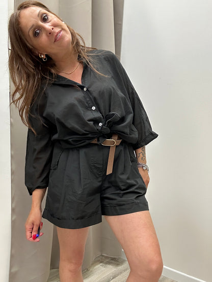 HaveOne Camicia mussola Nera