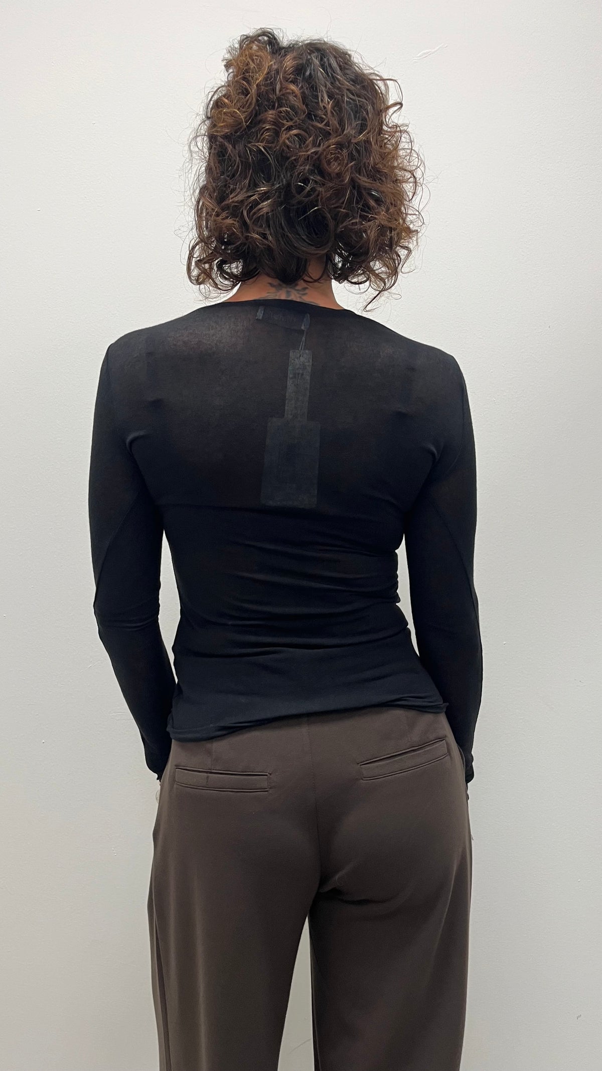 Maglia Motel in Misto Cashmere Nera