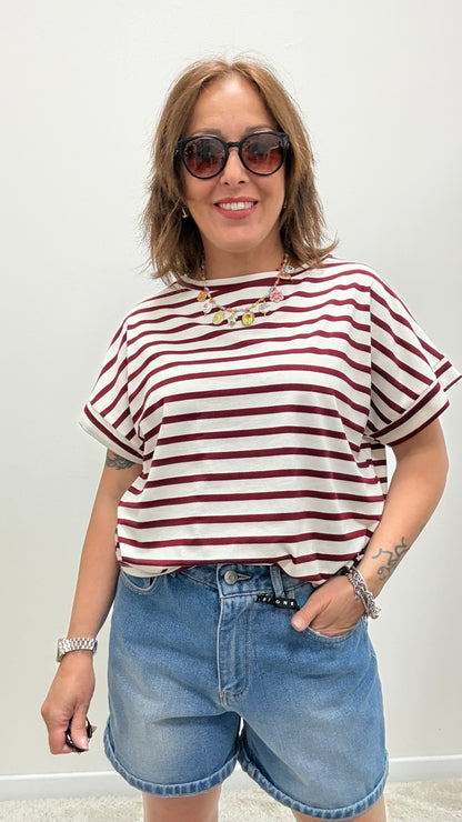 T-shirt scatolina righe Susy Mix india