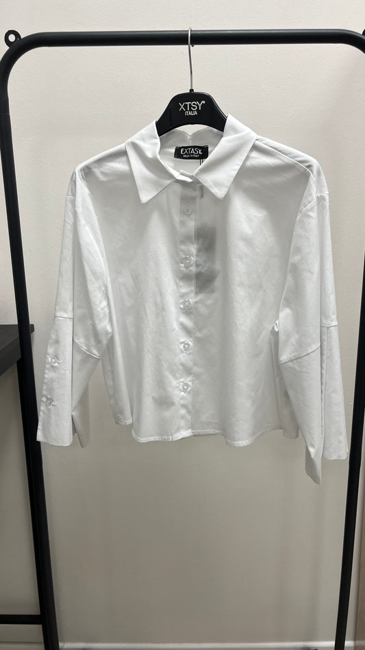 Camicia Manica Campana Bianca Extasy
