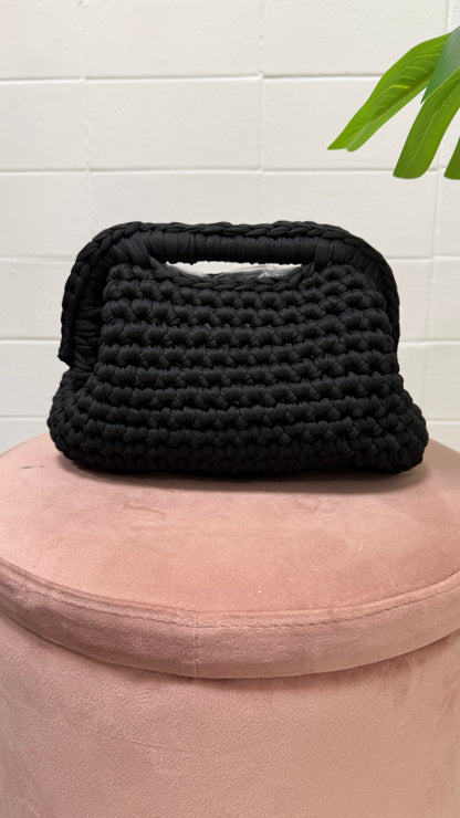 Borsa HAND MADE tricot nero Memoire