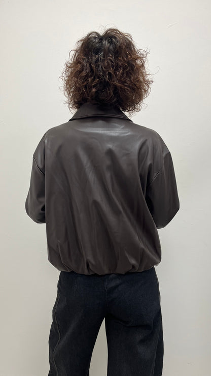Bomber Ecopelle Extasy Moro