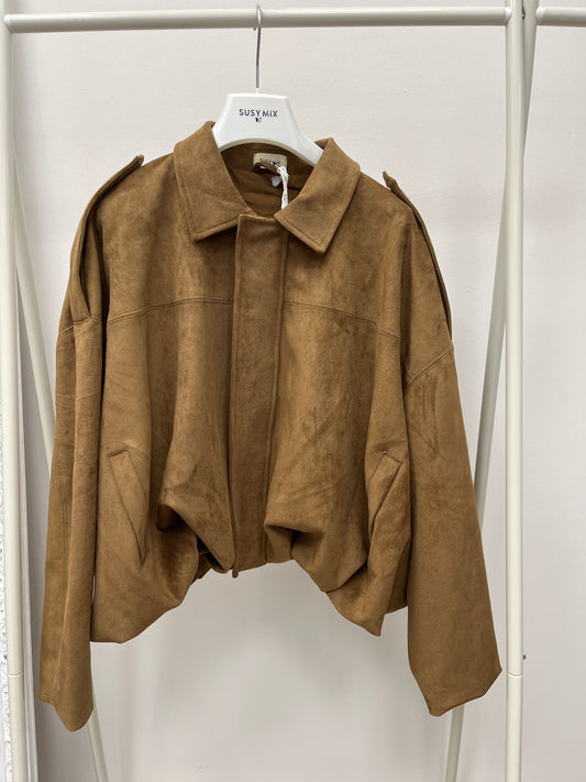 Susy Mix Bomber in Ecodainetto Cammello