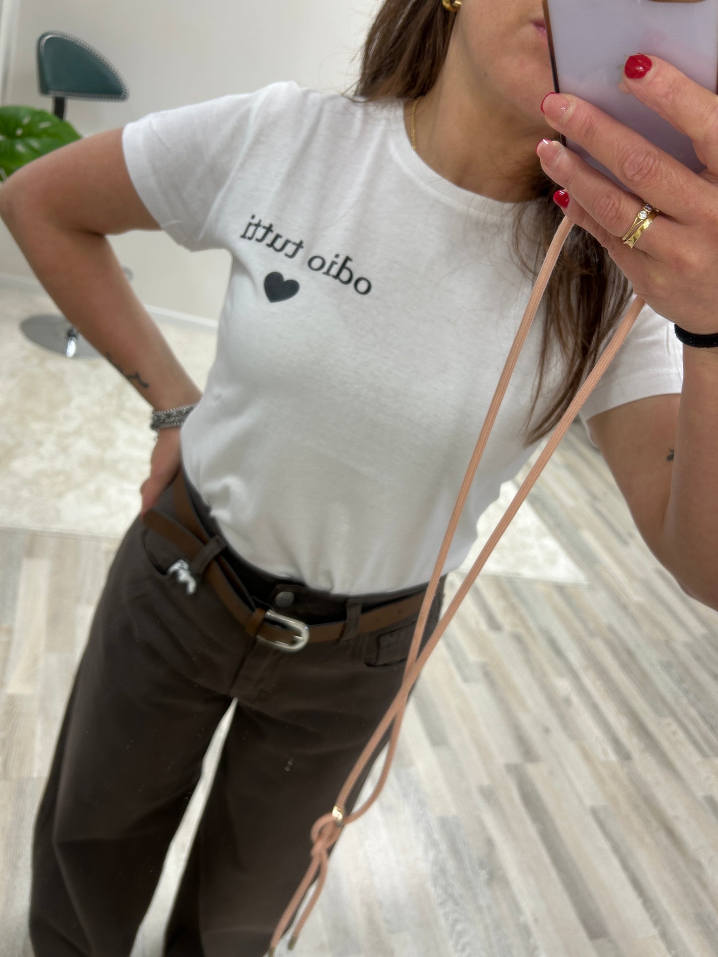 Susy mix pantaloni gamba larga moro