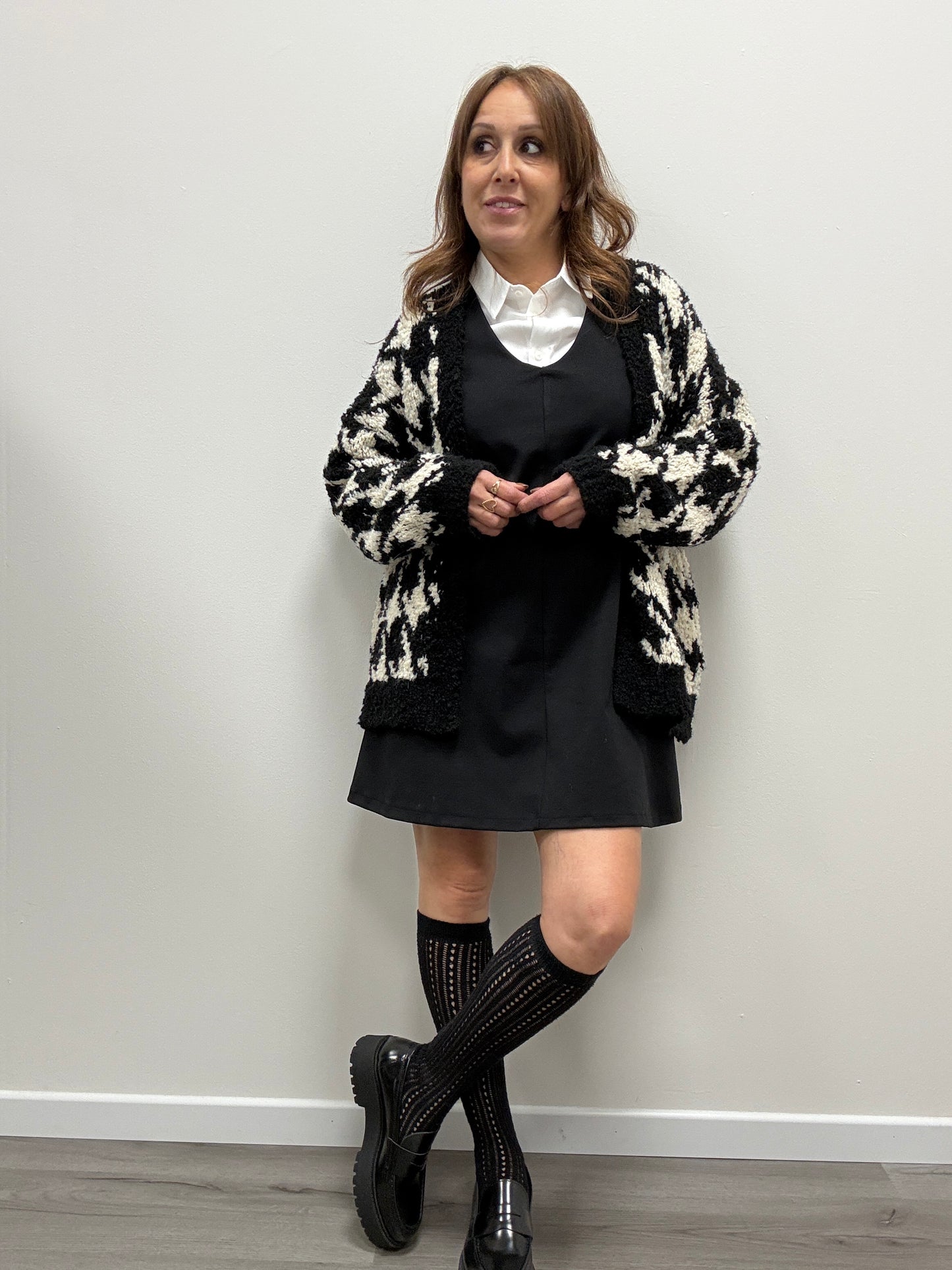 Cardigan pied de poule Susy Mix