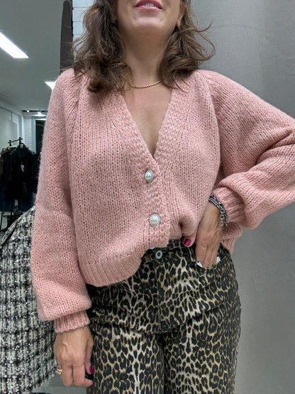 HaveOne Cardigan Gioiello Salmone