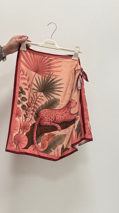 Gonna Pareo Corta Leopardo rosa HaveOne Art.GVS-Q300