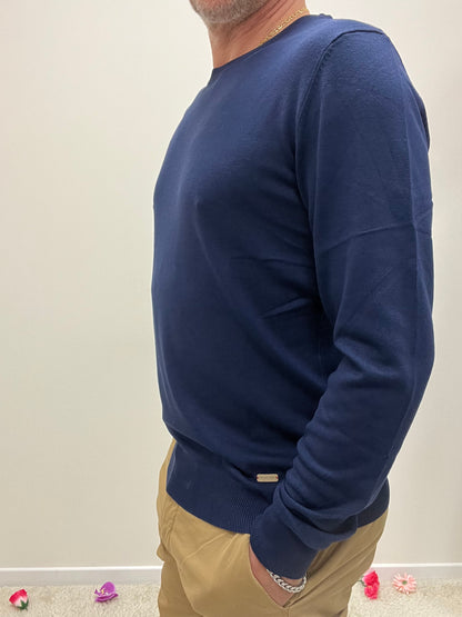 Maglia Girocollo Gianni Lupo Blu Navy