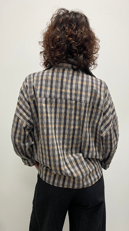Camicia Over Quadri blu e moro HaveOne CNO-R060