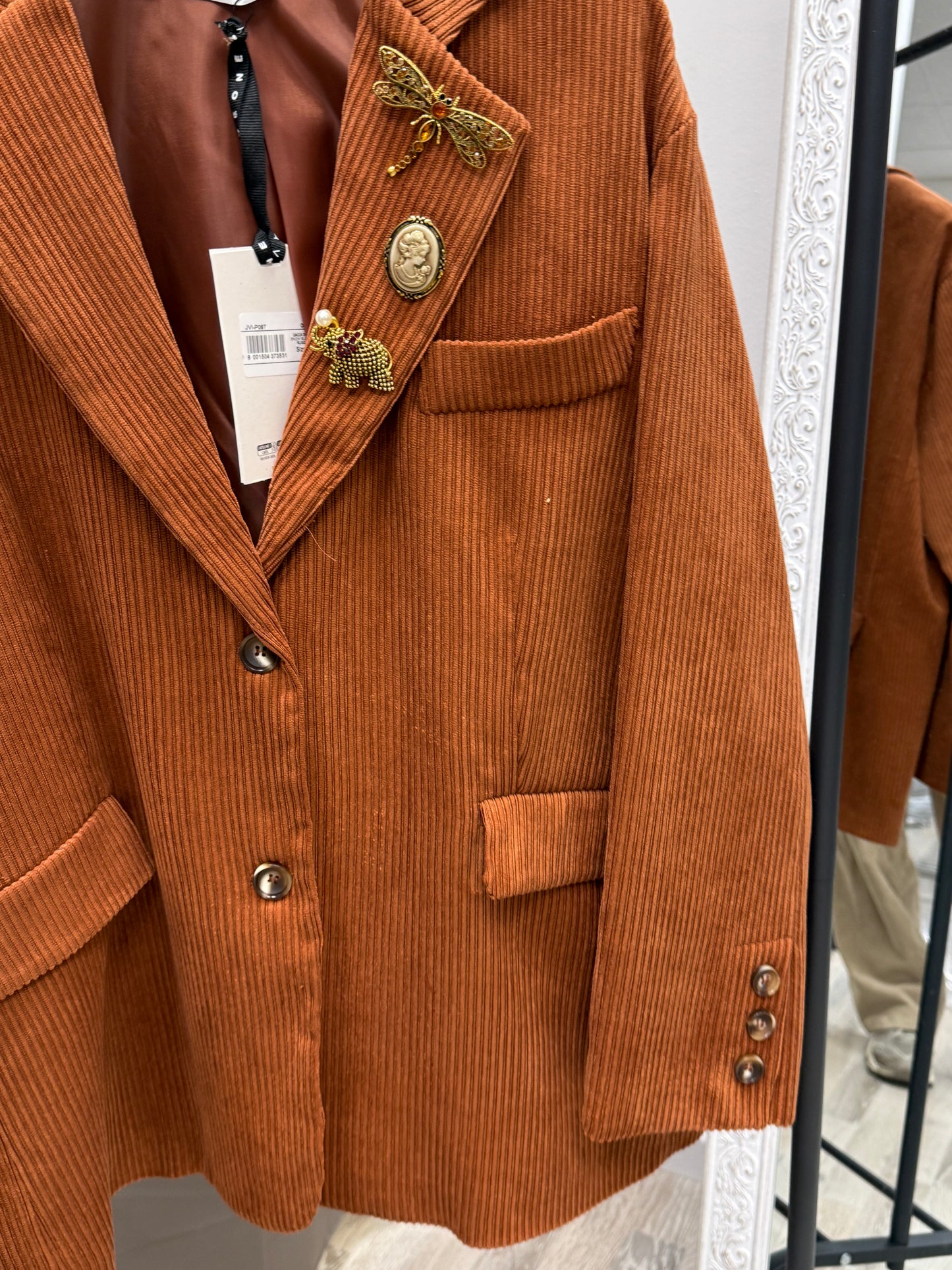 Giacca over velluto spille Haveone