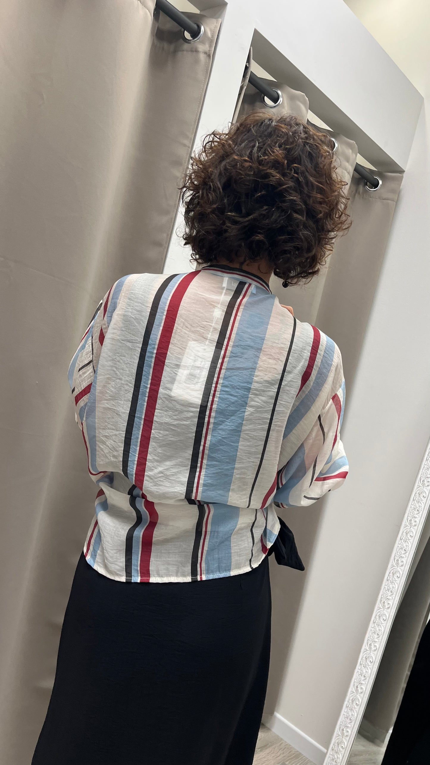 Camicia in Lyocell Righe Motel