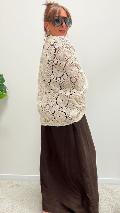 Cardigan crochet burro Haveone