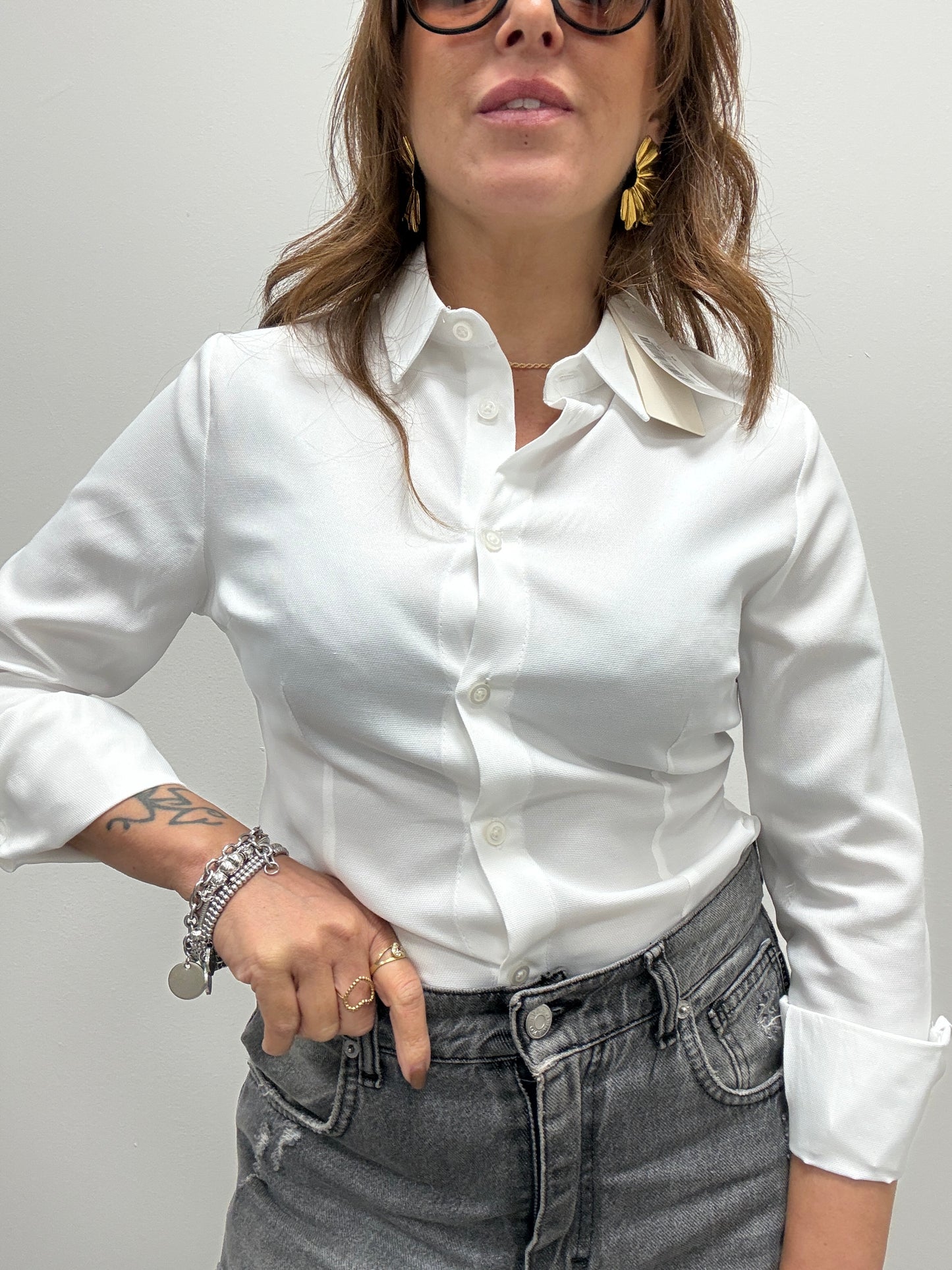 Camicia Oxford Slim Fit Kiki Six bianco