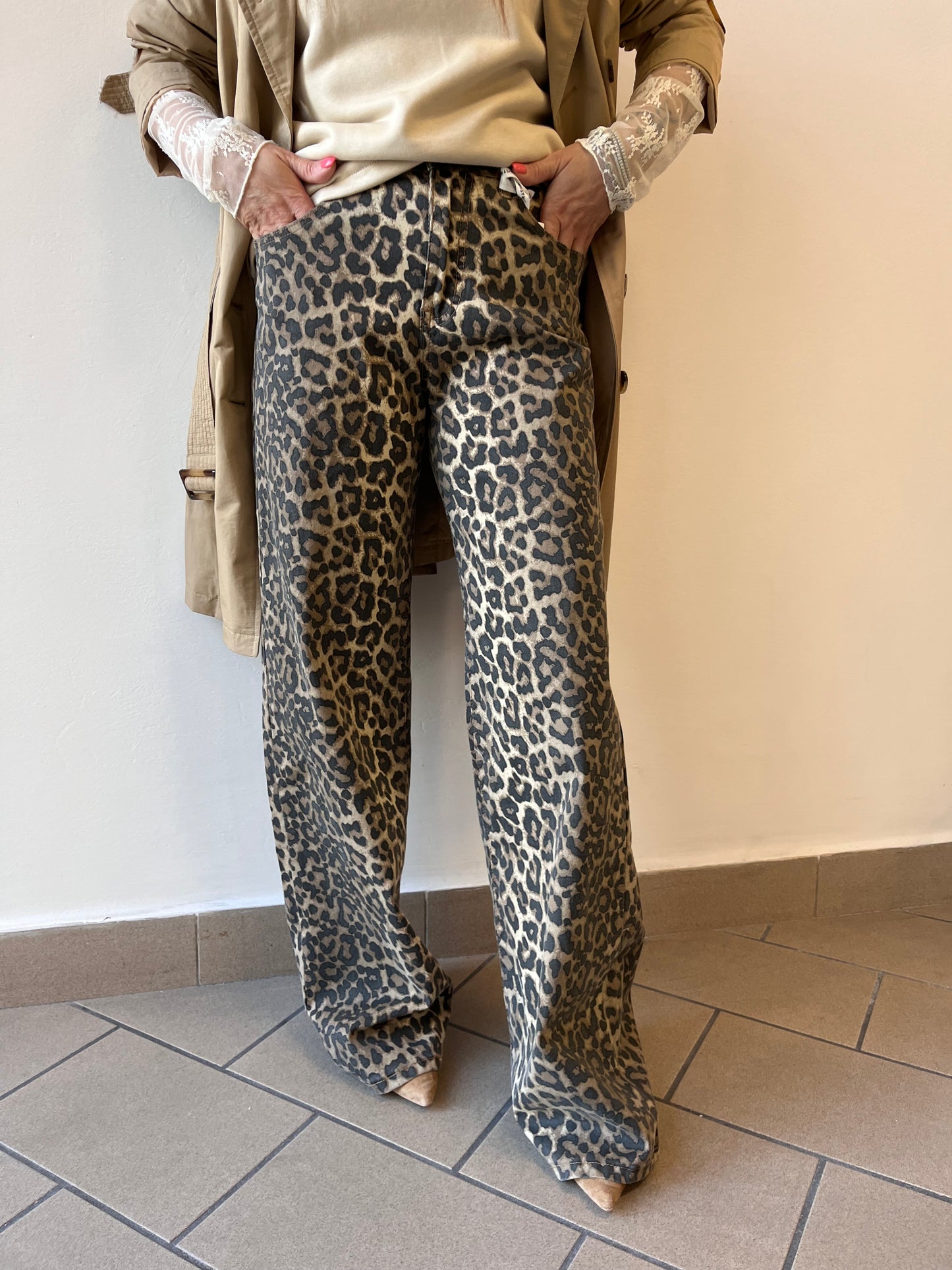 Pantalone palazzo Animalier Susy Mix