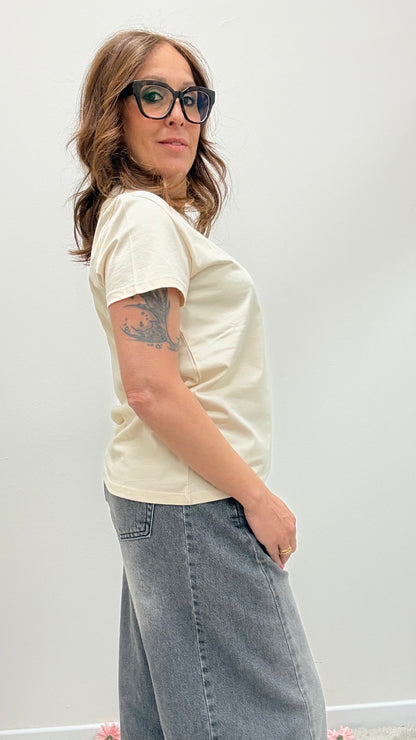 T-shirt regular fit Susy Mix burro