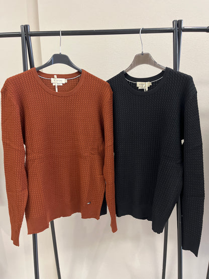 Gianni Lupo Maglia Girocollo Uomo Intrecciato Coccio