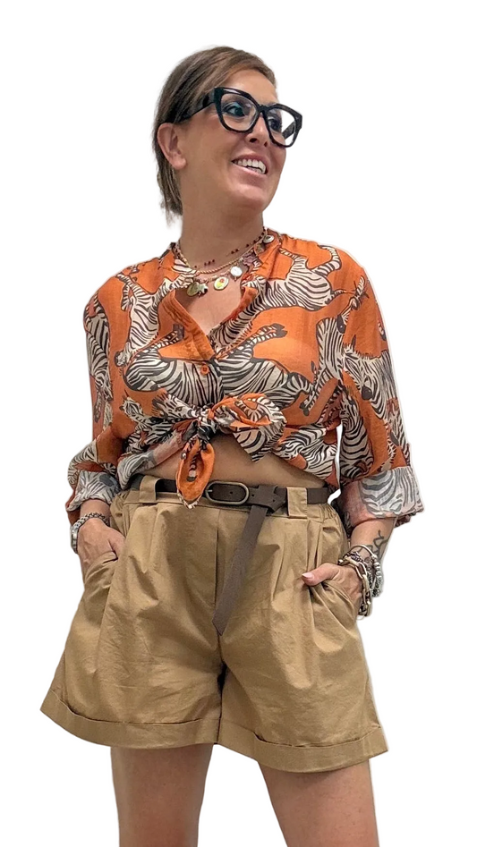 Camicia arancio zebra Haveone