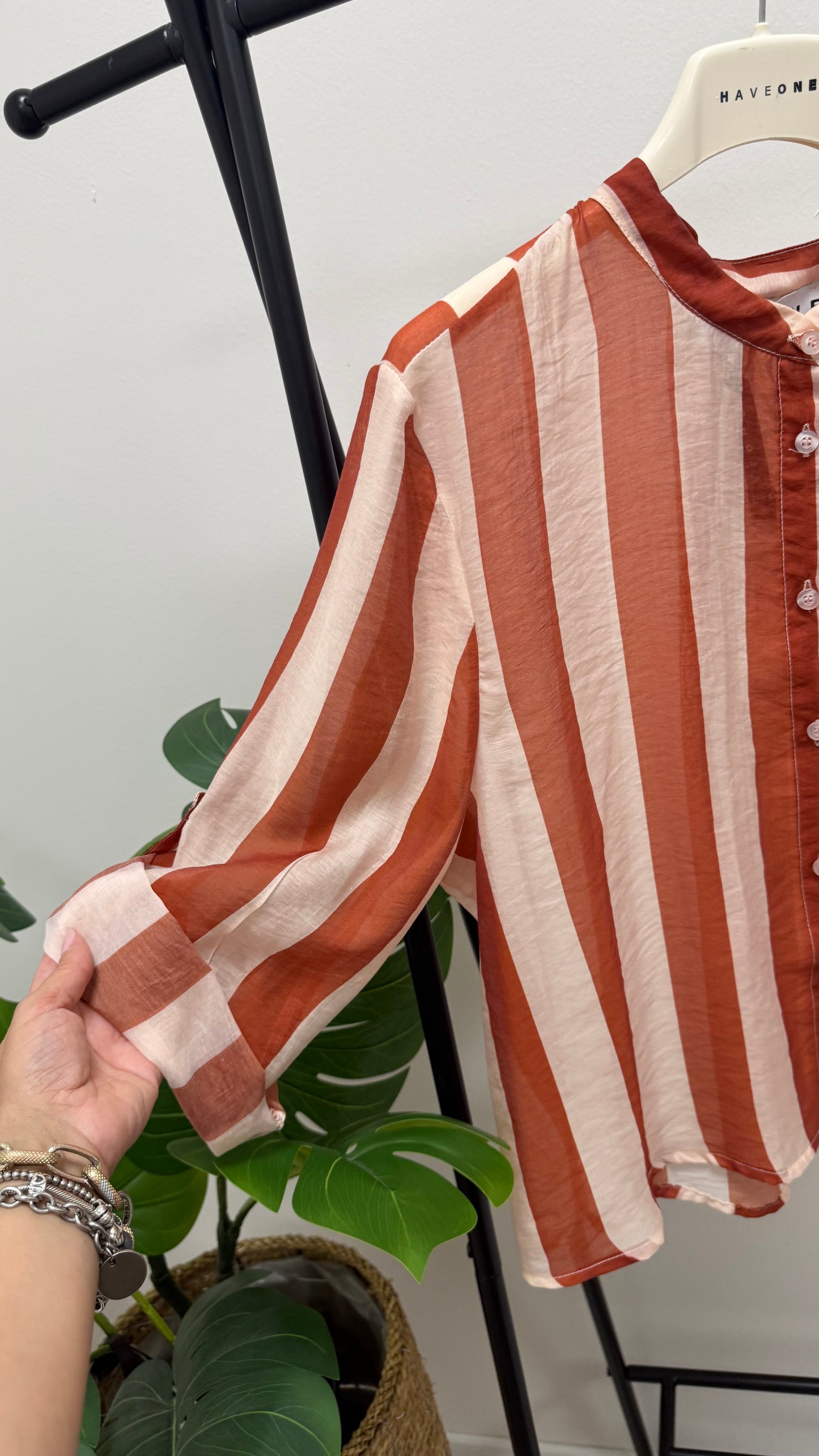 Camicia Riga burro e arancio HaveOne