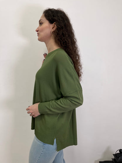 Maglia verde in filo Susy Mix