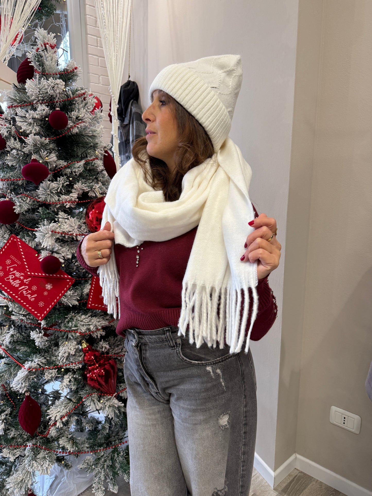 Sciarpa tinta unita burro calda viscosa Memoire