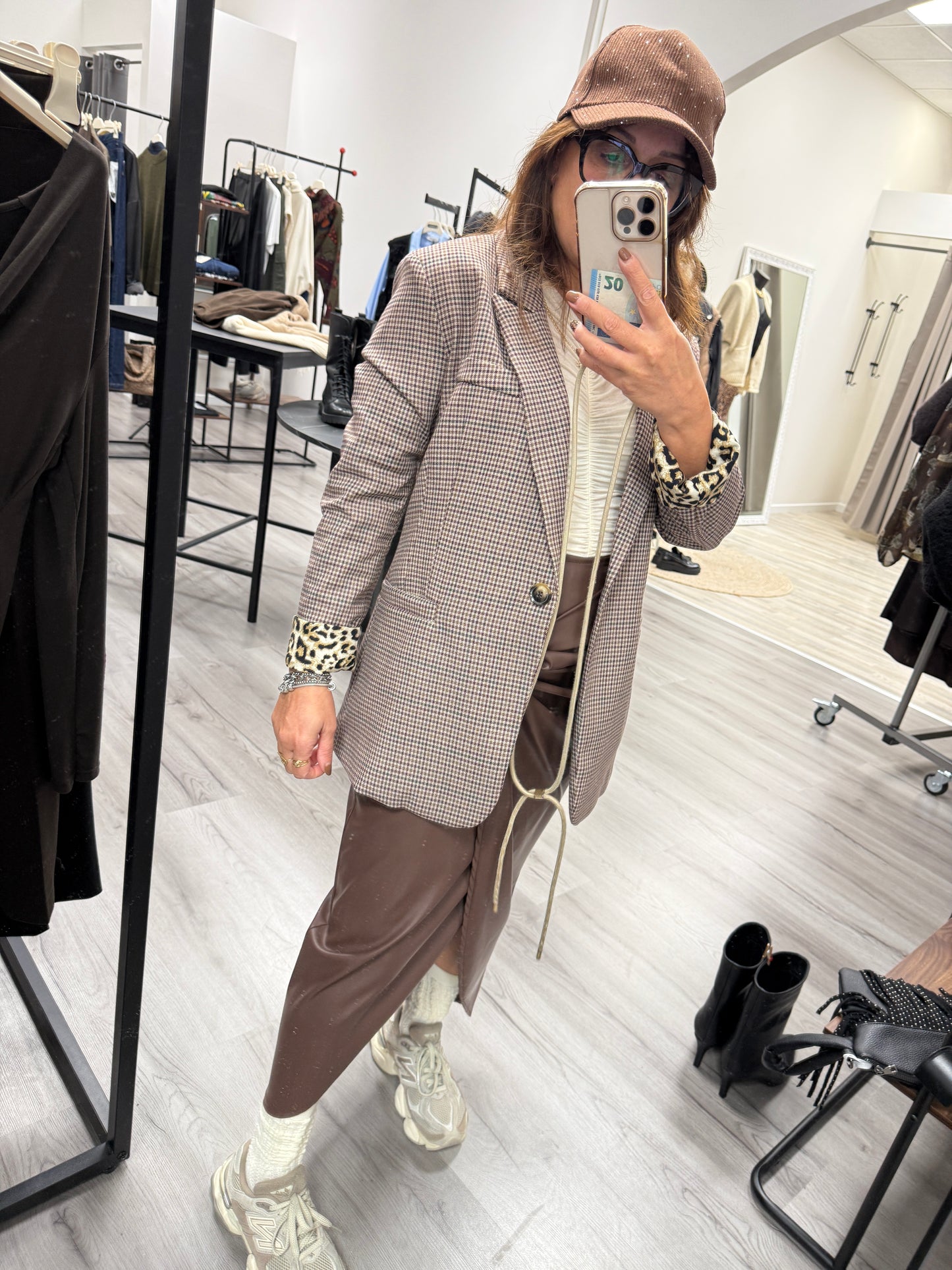 Giacca check monopetto Haveone