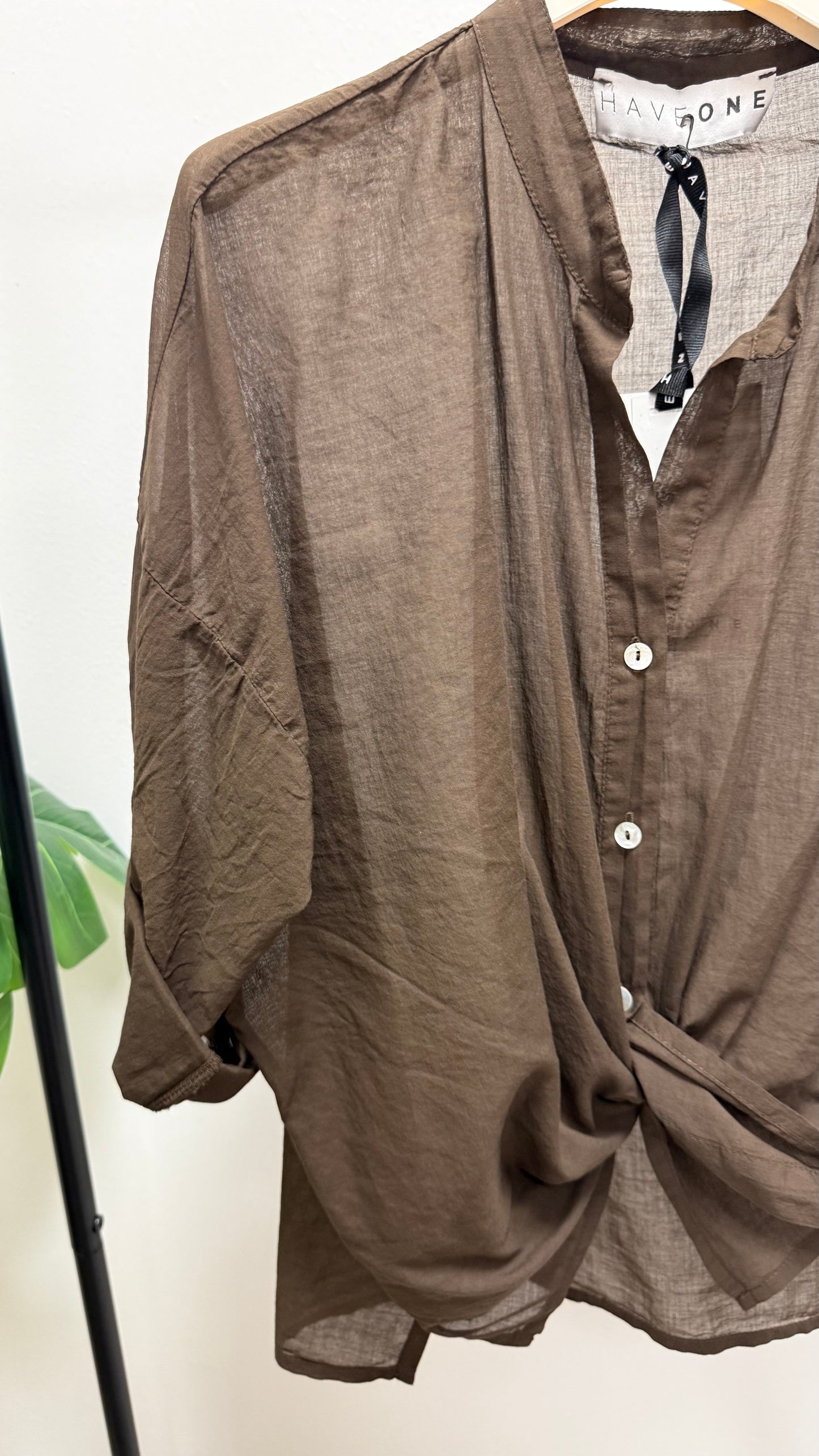 Camicia Mussola di Cotone Moro HaveOne