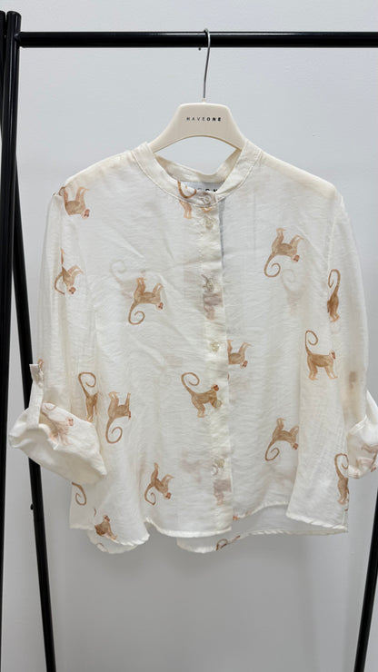 Camicia scimmia marrone HaveOne CVS-Q493