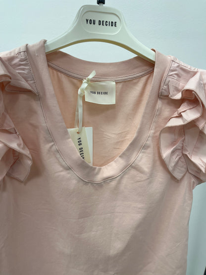 You Decide T-Shirt con Balze Rosa