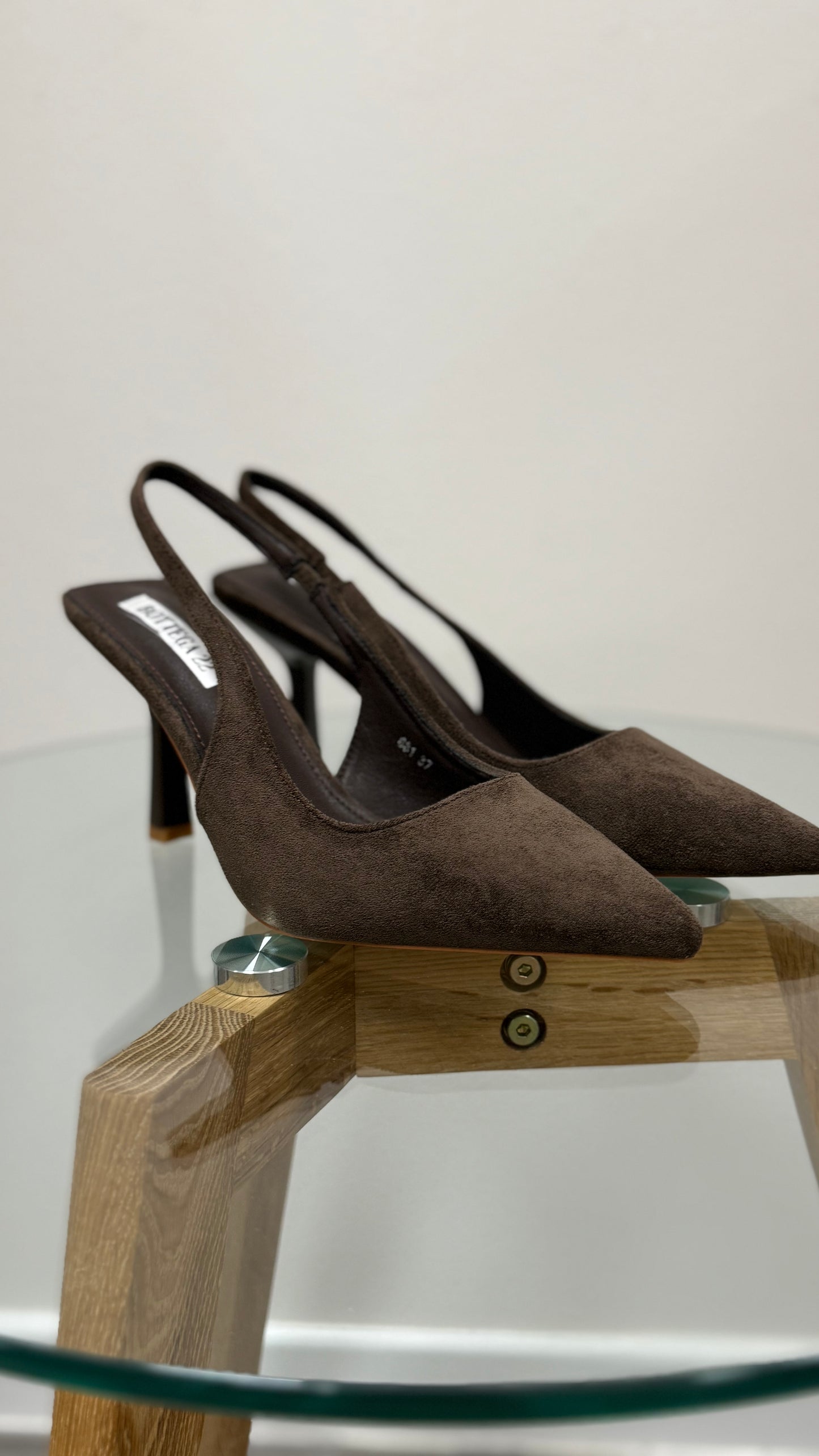 Sling back eco camoscio moro Memoire