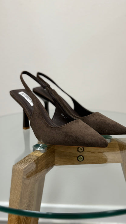 Sling back eco camoscio moro Memoire