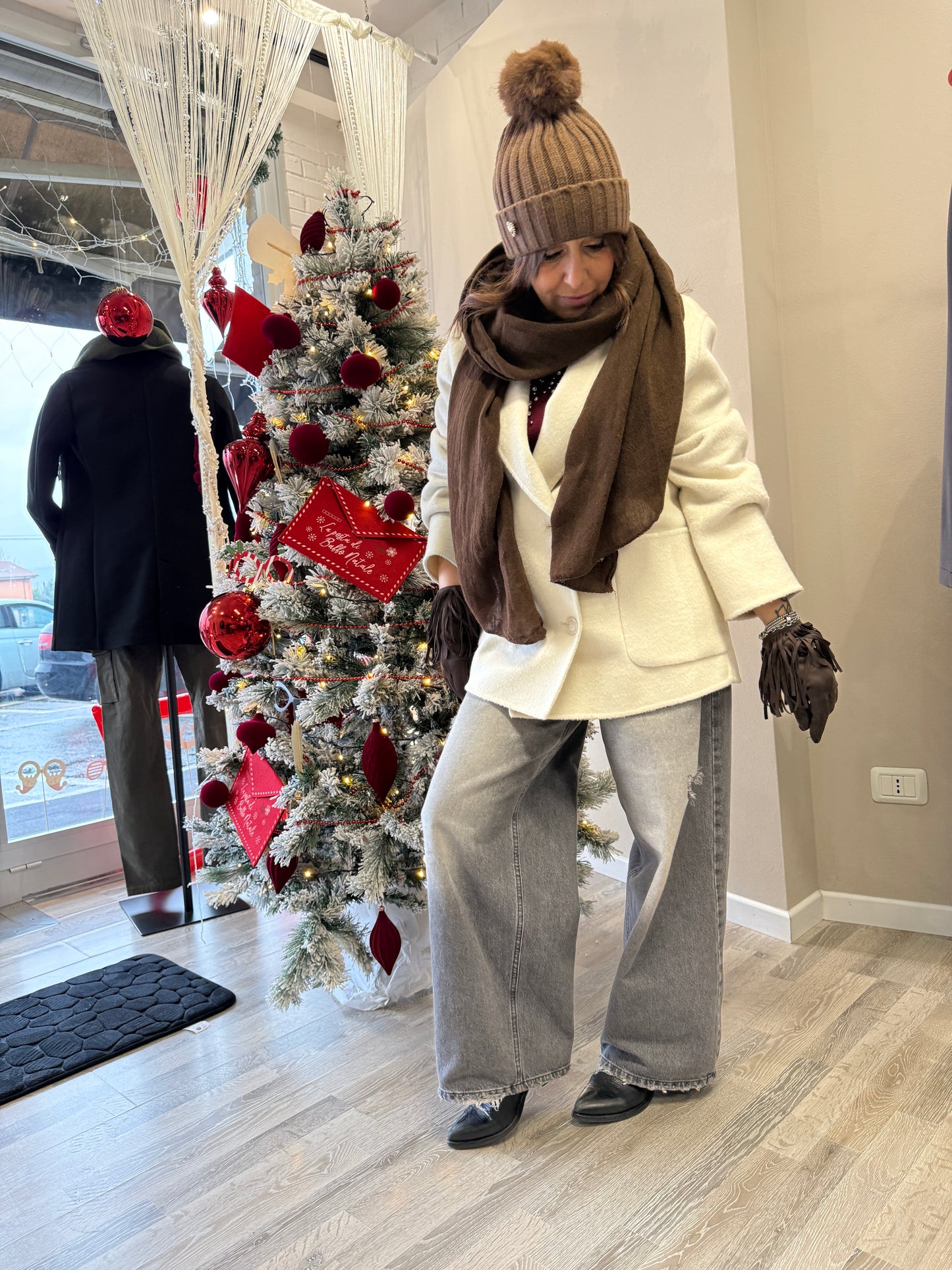 Sciarpa tinta unita moro calda viscosa Memoire