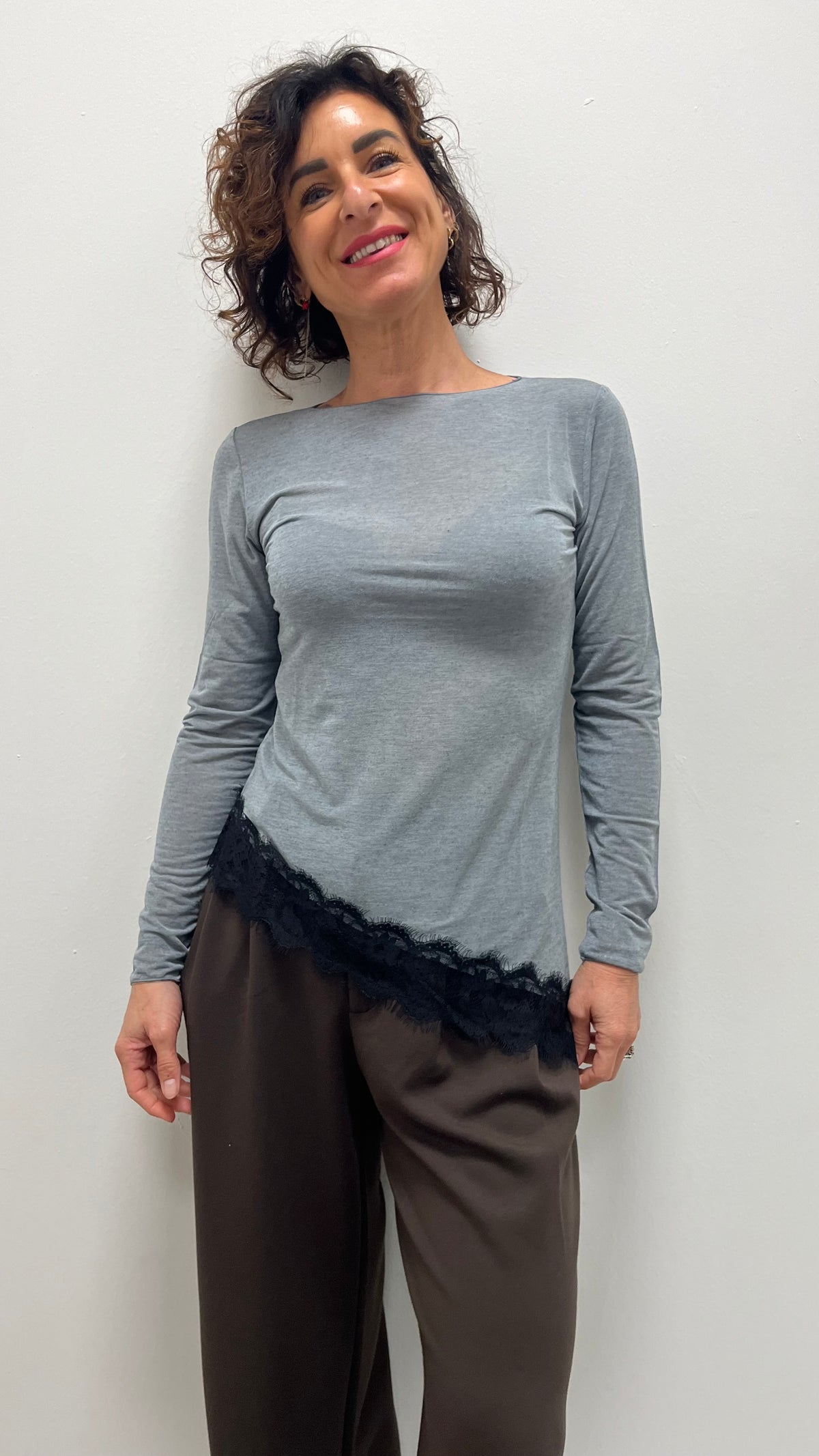 Cashmirina Susy Mix con Pizzo Grigia Art.12532