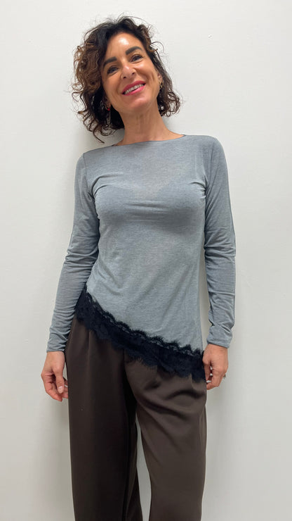 Cashmirina Susy Mix con Pizzo Grigia Art.12532
