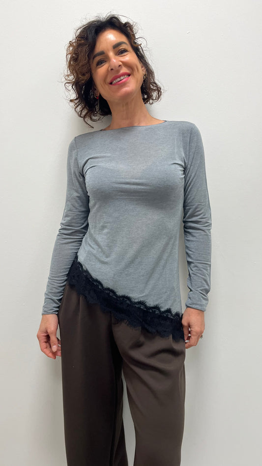 Cashmirina Susy Mix con Pizzo Grigia Art.12532