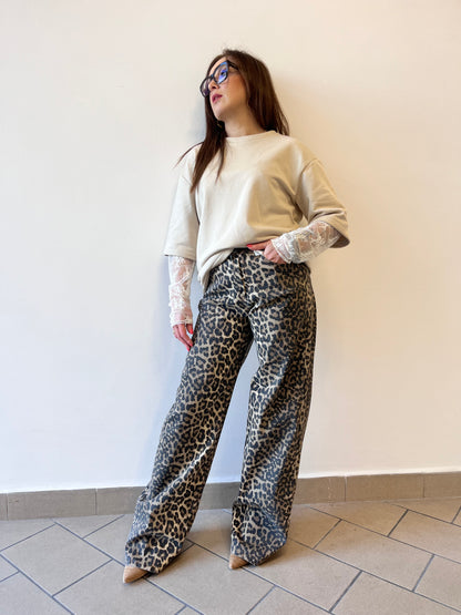 Pantalone palazzo Animalier Susy Mix