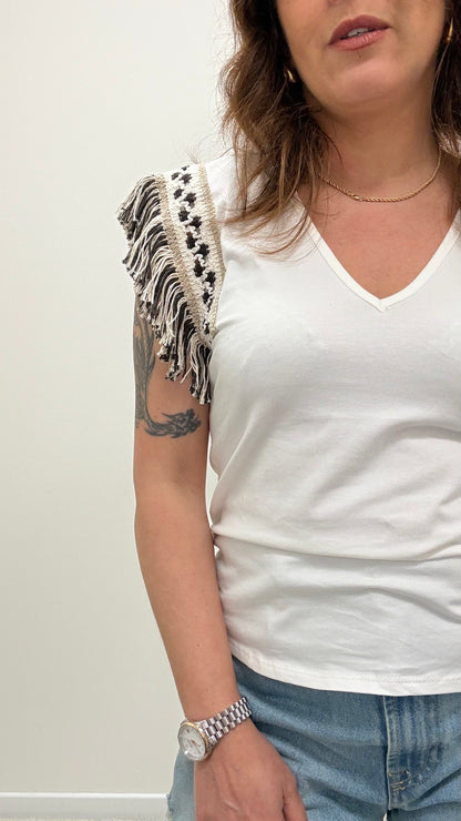 T-shirt con frange Susy Mix