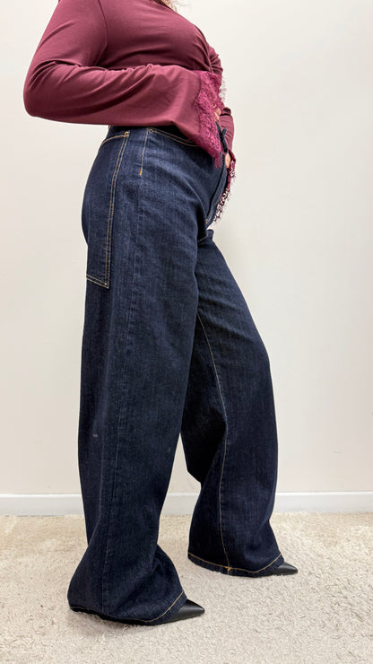 Denim Wide Leg Lavaggio Scuro Motel Art.ZOE-756