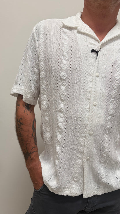 Camicia Traforata Lavorata Bianca Imperial