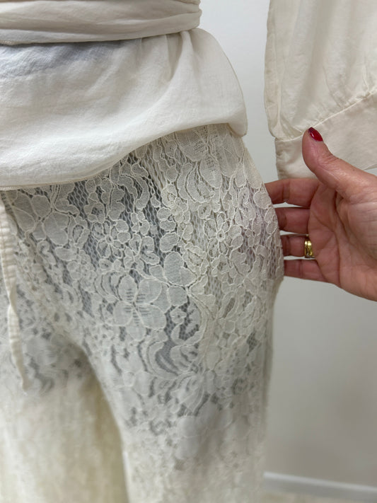 Susy Mix pantaloni in pizzo